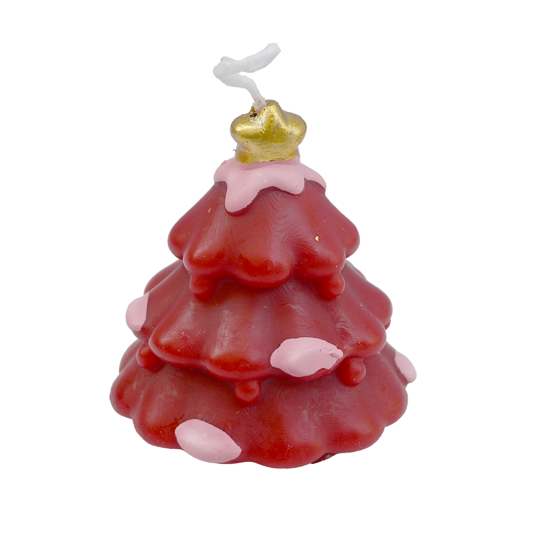 Red Cute Tree Candle