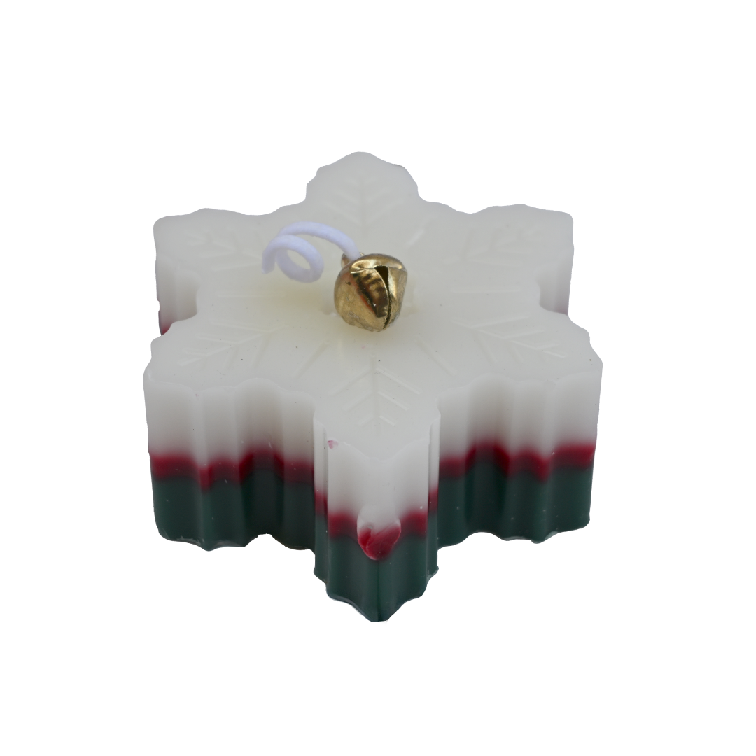 Oriental White and Green Star Candle