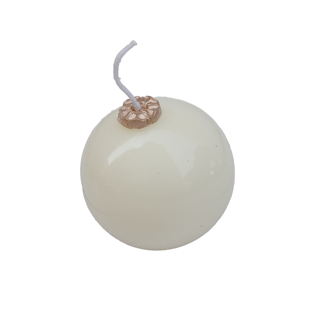 Christmas White Ball Candle
