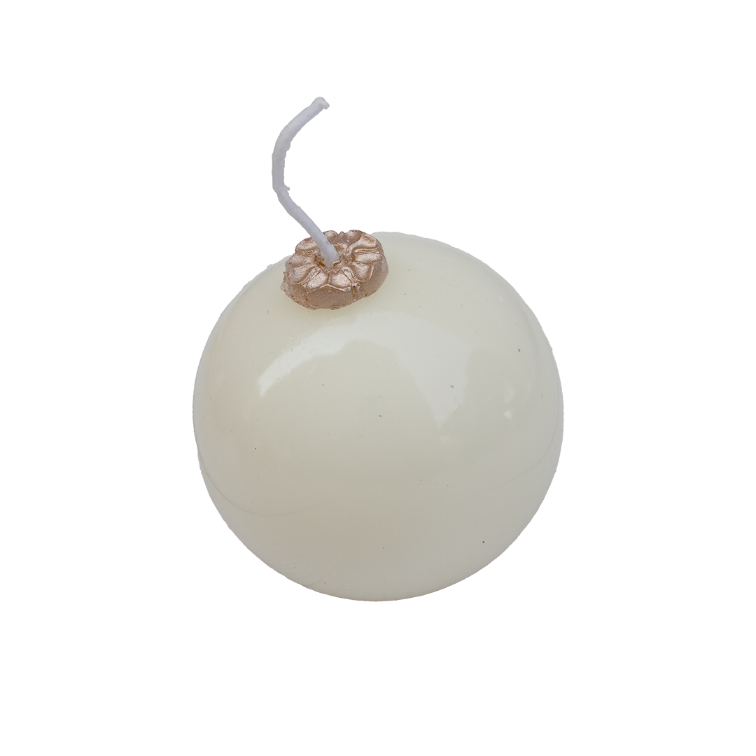 Christmas White Ball Candle