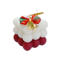 Red Spheres Cube Candle