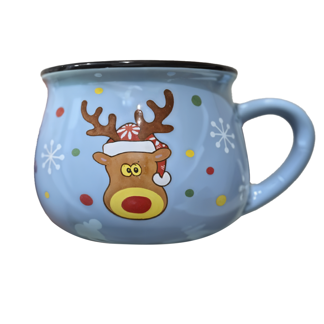 Light Blue Deer Mug Candle