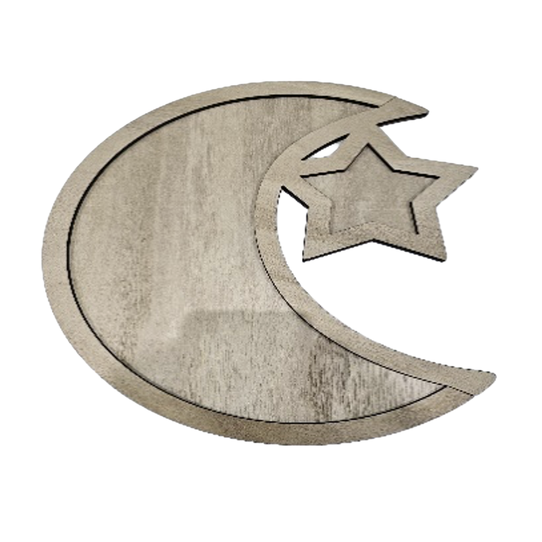 crescent wooden holder