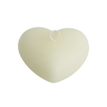 Smooth White Heart Candle
