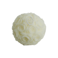White Sphere Roses Candle