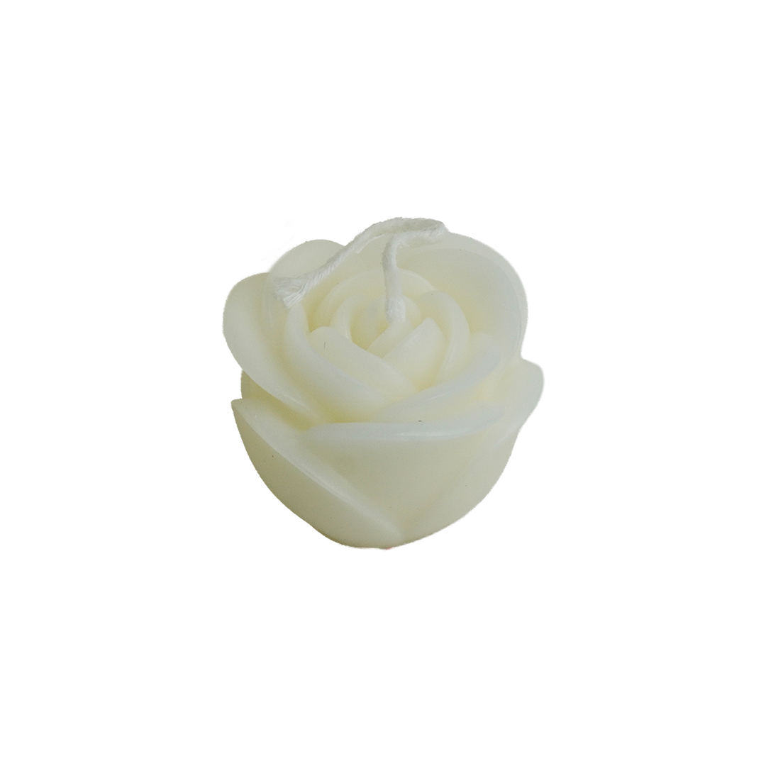 White Rosy Candle