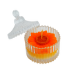 Orange Rose Glass Cup Candle