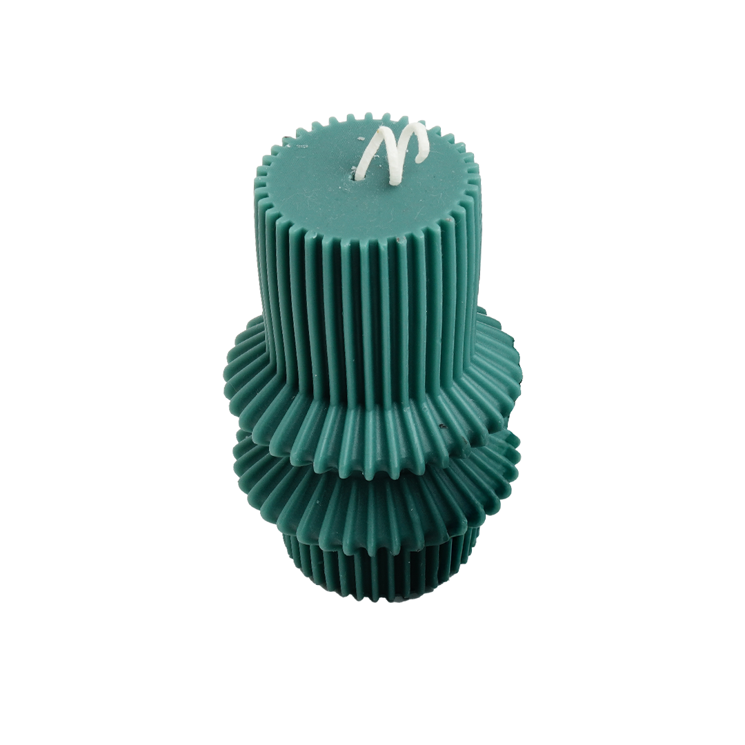 Medium Elegant Green Candle