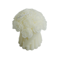 White Wedding Bouquet Roses Candle