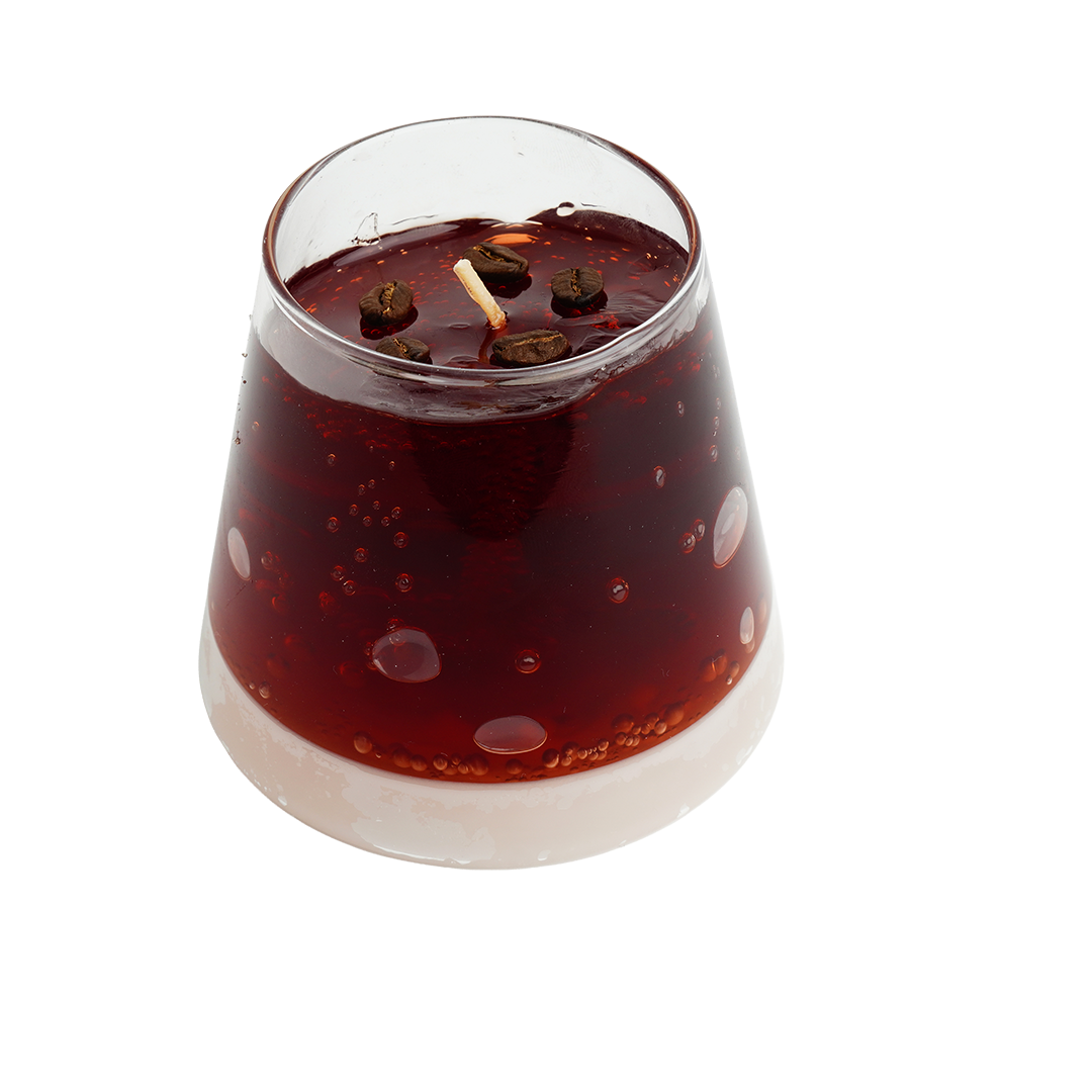 Coffee Beans Glass Cup Candle