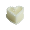 White Cake Heart Candle
