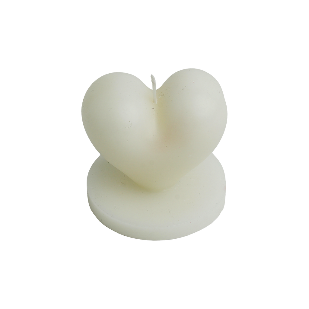 White Heart Candle