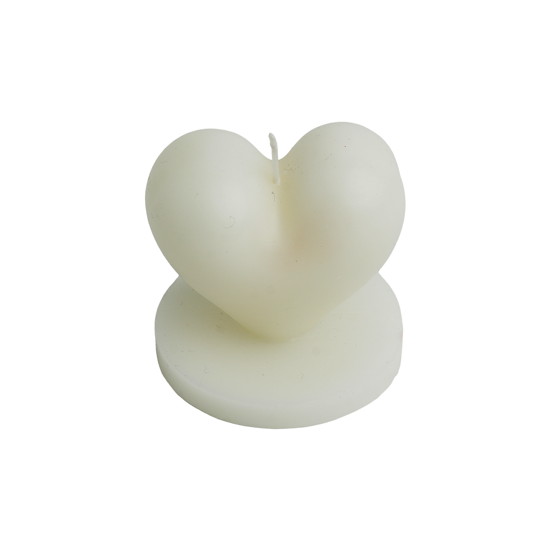 White Heart Candle