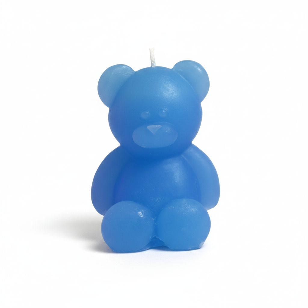 Blue Bear Candle