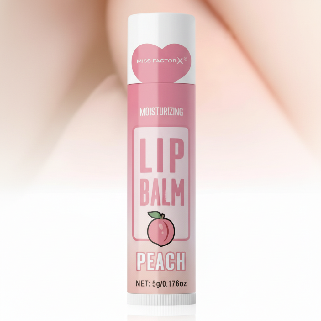 Miss Factor X Peach Lip Balm Square