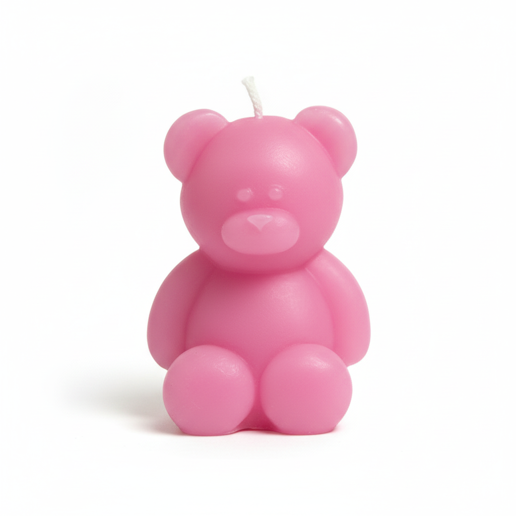 Pink Bear Candle